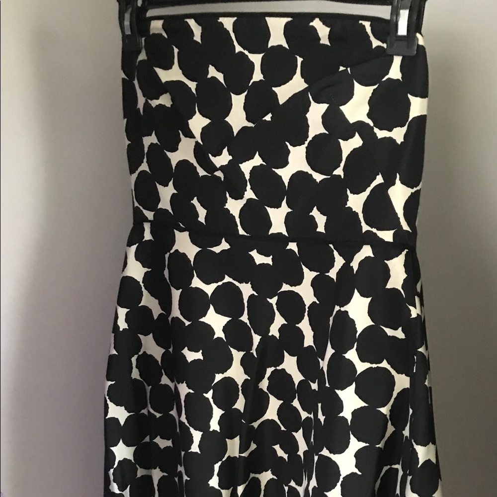 Strapless J crew polka dot dress